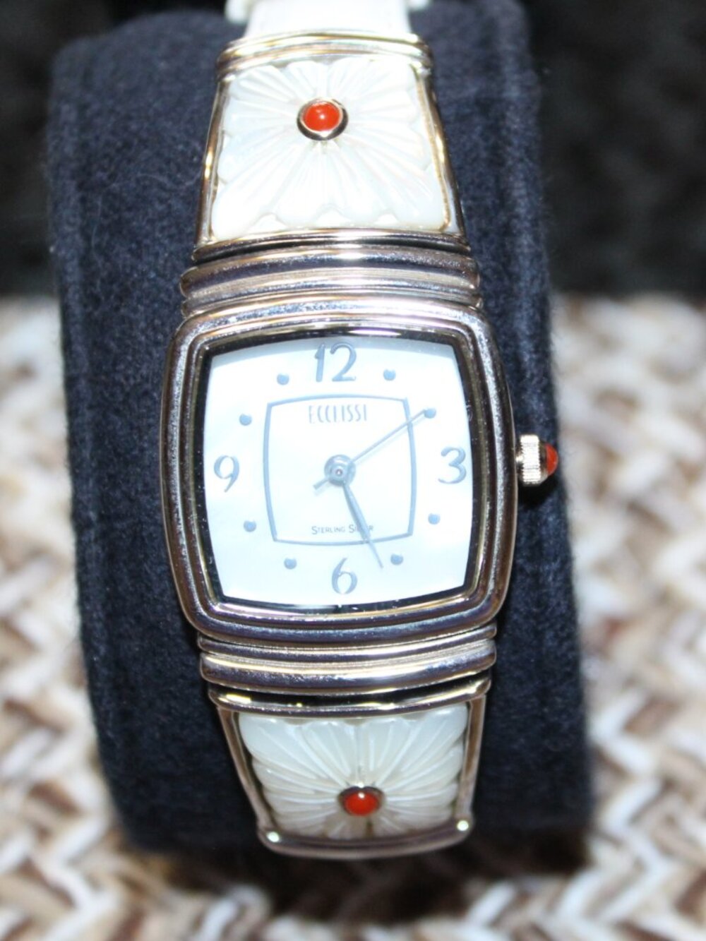 NWOT Ecclissi Southwestern Sterling Silver Mother of Pearl women' watch. PRETTY!